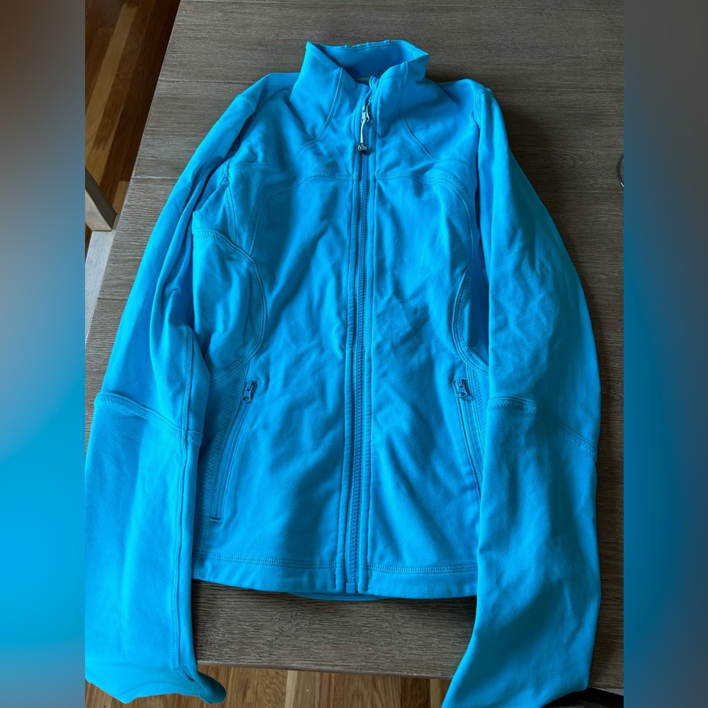 Lululemon define jacket- turquoise worn handful of times! So cute! Size 8!